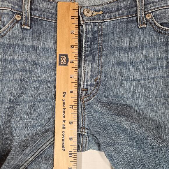 Levis 524 Too Superlow Jeans Womens 32x32* Blue Medium Wash Low Rise Bootcut - Picture 9 of 11